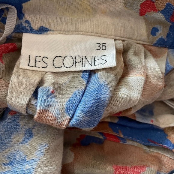 Vintage 80s 90s midi maxi pleated button front floral flowy skirt high waist - Picture 6 of 6